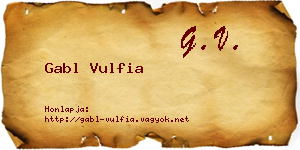 Gabl Vulfia névjegykártya